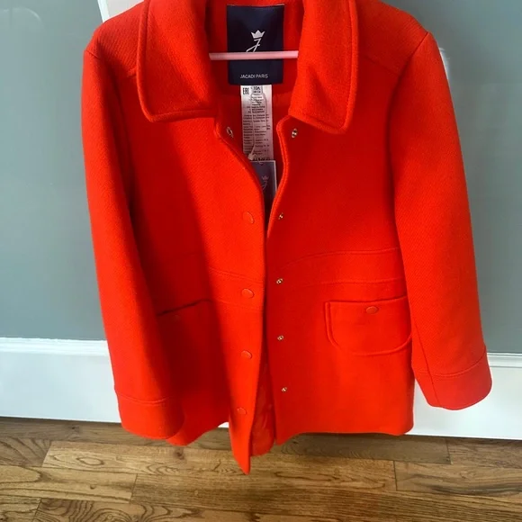 Jacadi Vibrant Red Pea Coat - Picture 4 of 6